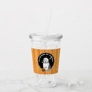 Hiker Camper Old English Sheepdog Dog Grey 1 Acrylic Tumbler