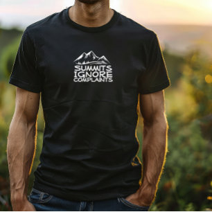 Hiker camping humor black white T-Shirt