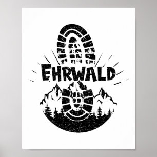 Hiker Ehrwald Tyrol Austria Vacation  Poster