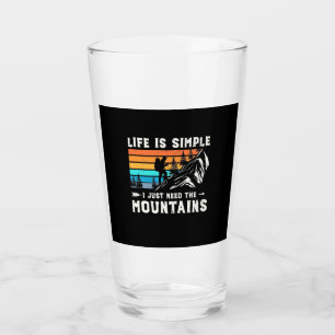 Hiker I Just Need The Mountains Glass