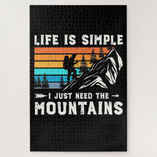 Hiker I Just Need The Mountains Jigsaw Puzzle