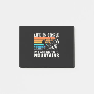 Hiker I Just Need The Mountains Post-it Notes
