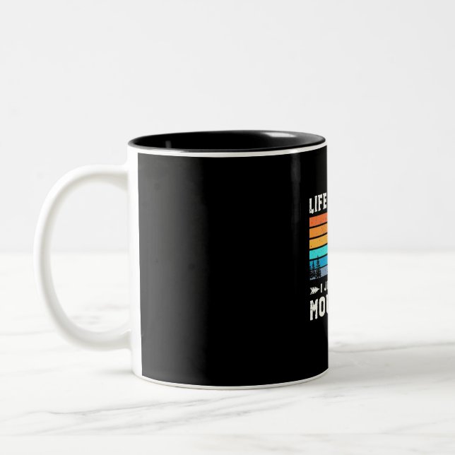 Hiker I Just Need The Mountains Two-Tone Coffee Mug (Left)