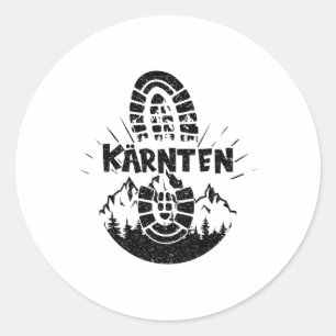 Hiker Kärnten Kärnten Austria Vacation  Classic Round Sticker