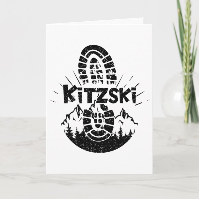 Hiker Kitzski Tyrol Austria Vacation  Card (Front)