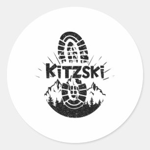 Hiker Kitzski Tyrol Austria Vacation Classic Round Sticker