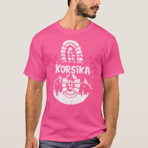 Hiker Korsika France Hiking Vacation Ski T-Shirt