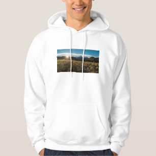 Hiker Looking At Fitz Roy Mountains, Patagonia Hoodie