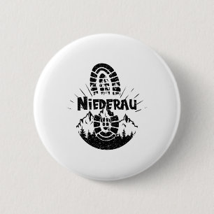 Hiker Niederau Tyrol Austria Vacation 6 Cm Round Badge