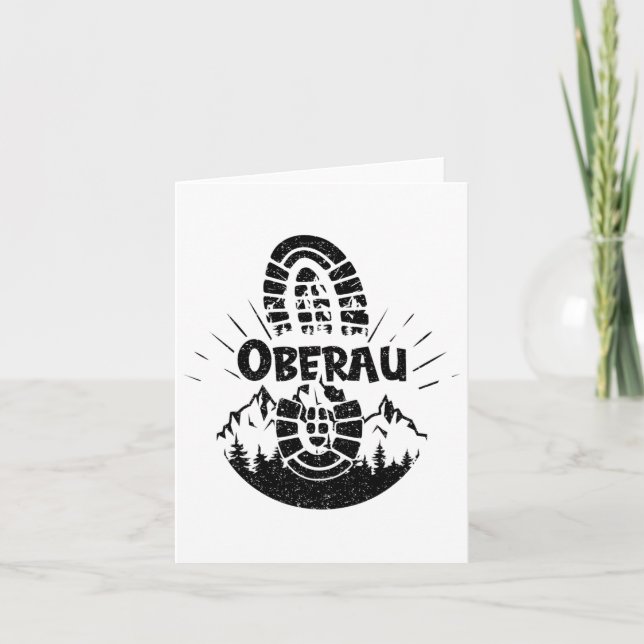 Hiker Oberau Tyrol Austria Vacation  Card (Front)