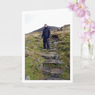 Hiker on Mount Snowdon Card