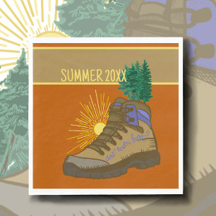 Hiker Personalised Camping Picnic Napkin