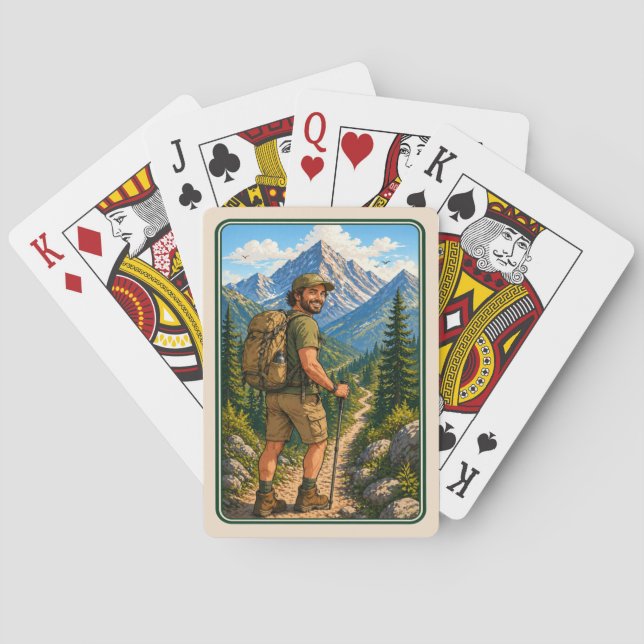 Hiker Playing Cards Male no text (Back)