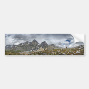 Hiker under the MInarets - Sierra Bumper Sticker