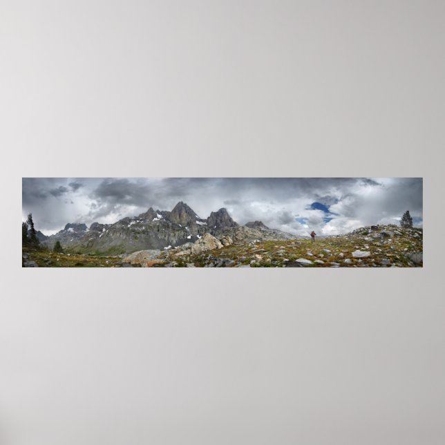 Hiker under the MInarets - Sierra Poster (Front)