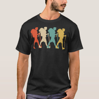 Hiker Vintage Retro Art Hiking Camping T Shirt Gif