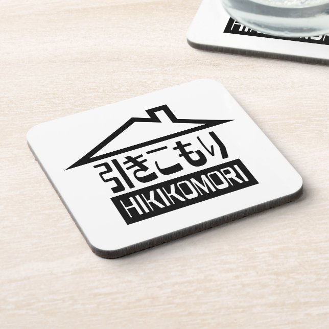 Hikikomori 引きこもり Japanese Recluse Coaster (Left Side)