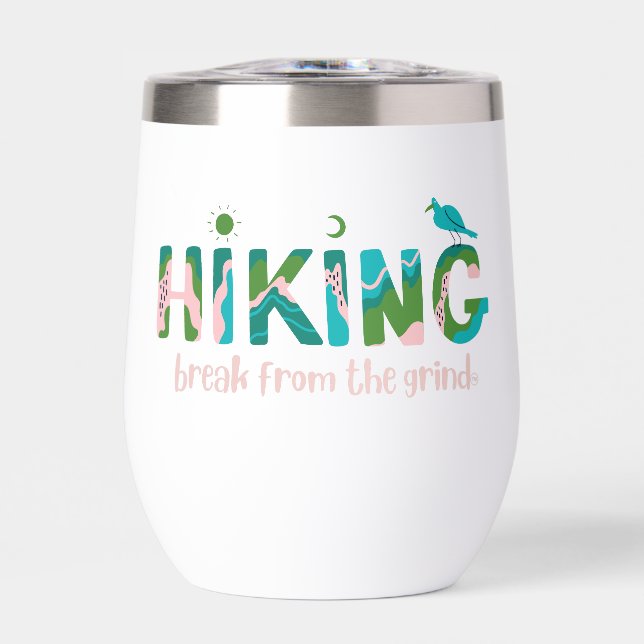 Hiking 2 Wine Tumbler (Front)