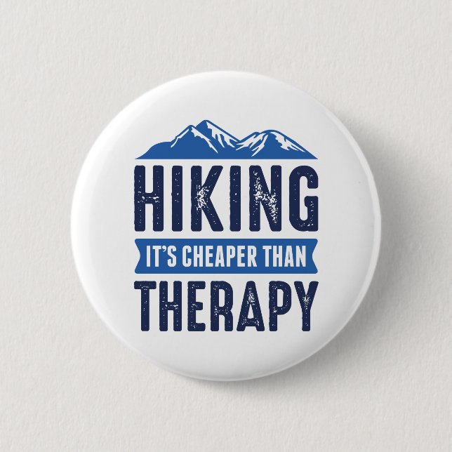 Hiking 6 Cm Round Badge (Front)
