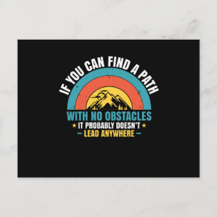 Hiking - A Path With No Obstacles Postcard