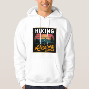 Hiking Adventure Awaits Vintage Design Hoodie