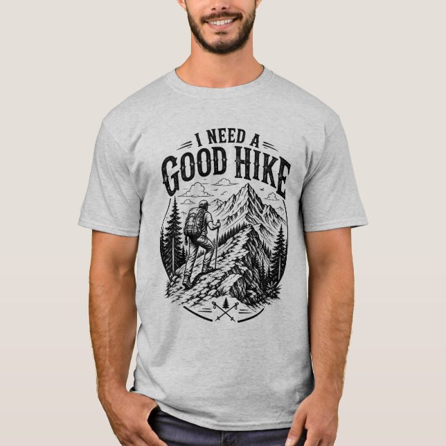 Hiking Adventure Mountain Hiking Gift Backpacking  T-Shirt (Front)