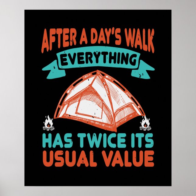 Hiking - After A Day's Walk Poster (Front)