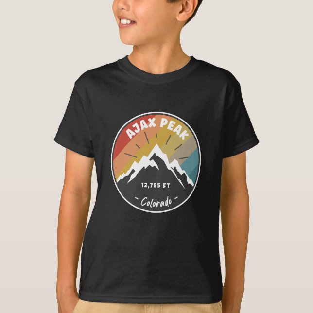 Hiking Ajax Peak Colorado T-Shirt (Front)