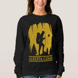 Hiking Alberta Province Canada Hiker Trip Souvenir Sweatshirt