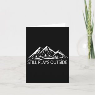 Hiking &amp; Nature Forest Scene With Mountain Sti Card