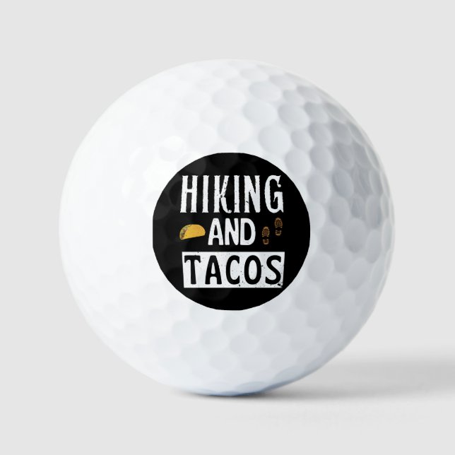 Hiking And Tacos Funny Tacos Golf Balls (Front)