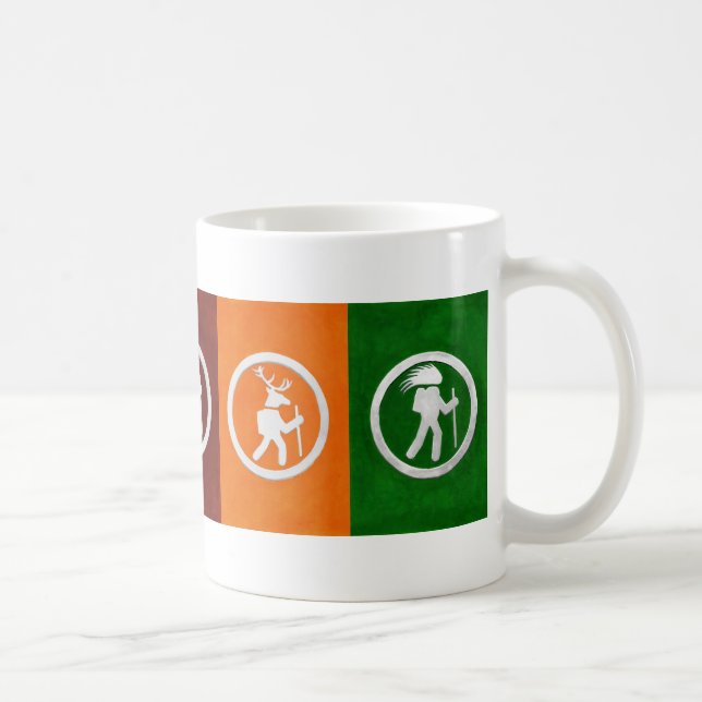 Hiking Animals Trail Markers Coffee Mug (Right)