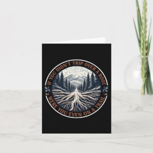 Hiking Backpacking Trail Running Mountain Camping Card