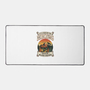 Hiking Belgian Laekenois Dog Mountain Sunset Fores Desk Mat