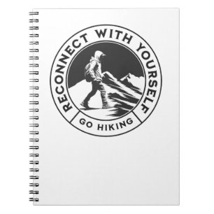 Hiking Black and White Notebook