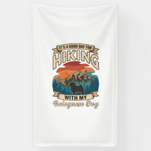 Hiking Bolognese Dog Mountains Sunset Banner