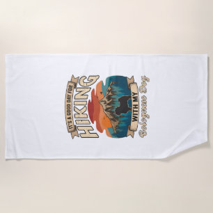 Hiking Bolognese Dog Mountains Sunset Beach Towel