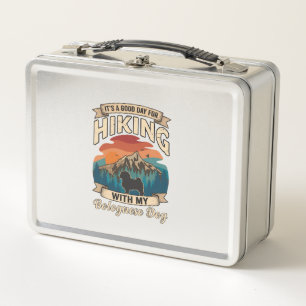 Hiking Bolognese Dog Mountains Sunset Metal Lunch Box