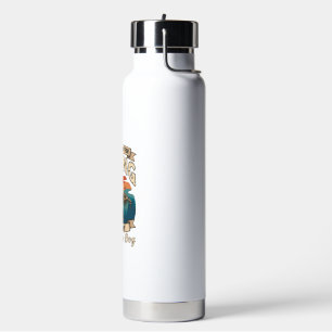 Hiking Bolognese Dog Mountains Sunset Water Bottle