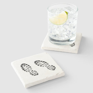 Hiking Boots - Footprints - Stone Coaster