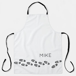 Hiking Boots Outdoors Adventure NAME Modern Apron