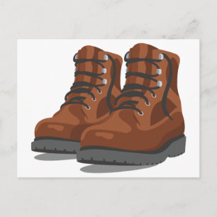Hiking Boots Postcard