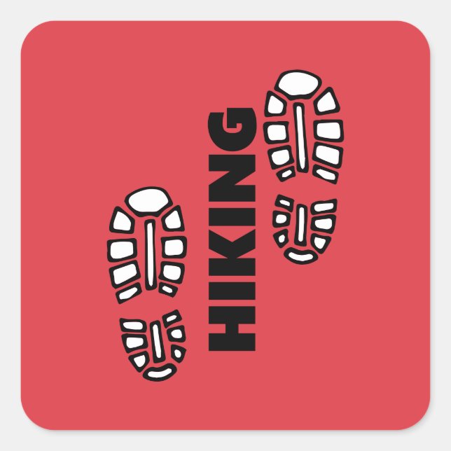 Hiking Boots Square Sticker (Front)