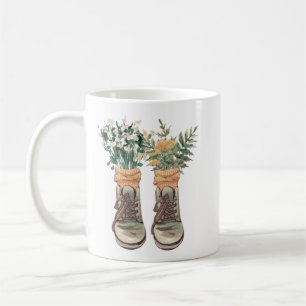 Hiking Boots & Wildflowers Coffee Mug