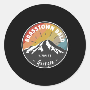 Hiking Brasstown Bald Georgia Classic Round Sticker