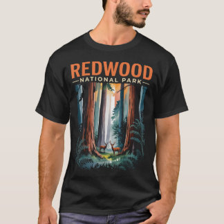 Hiking Camping California National Park Tree T-Shirt