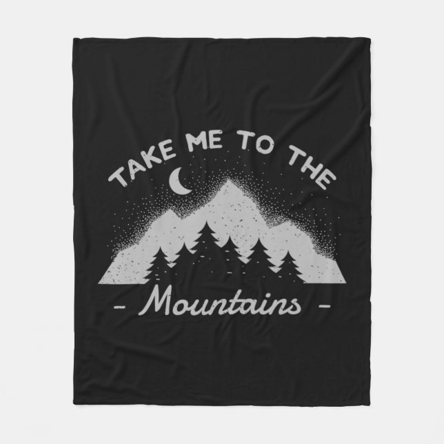 Hiking Camping Climbing Scout Outdoor Mountains T  Fleece Blanket (Front)