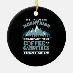 Hiking Camping Coffee Ceramic Tree Decoration