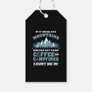Hiking Camping Coffee Gift Tags