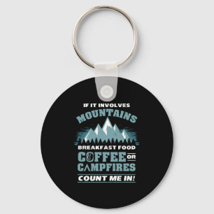 Hiking Camping Coffee Key Ring